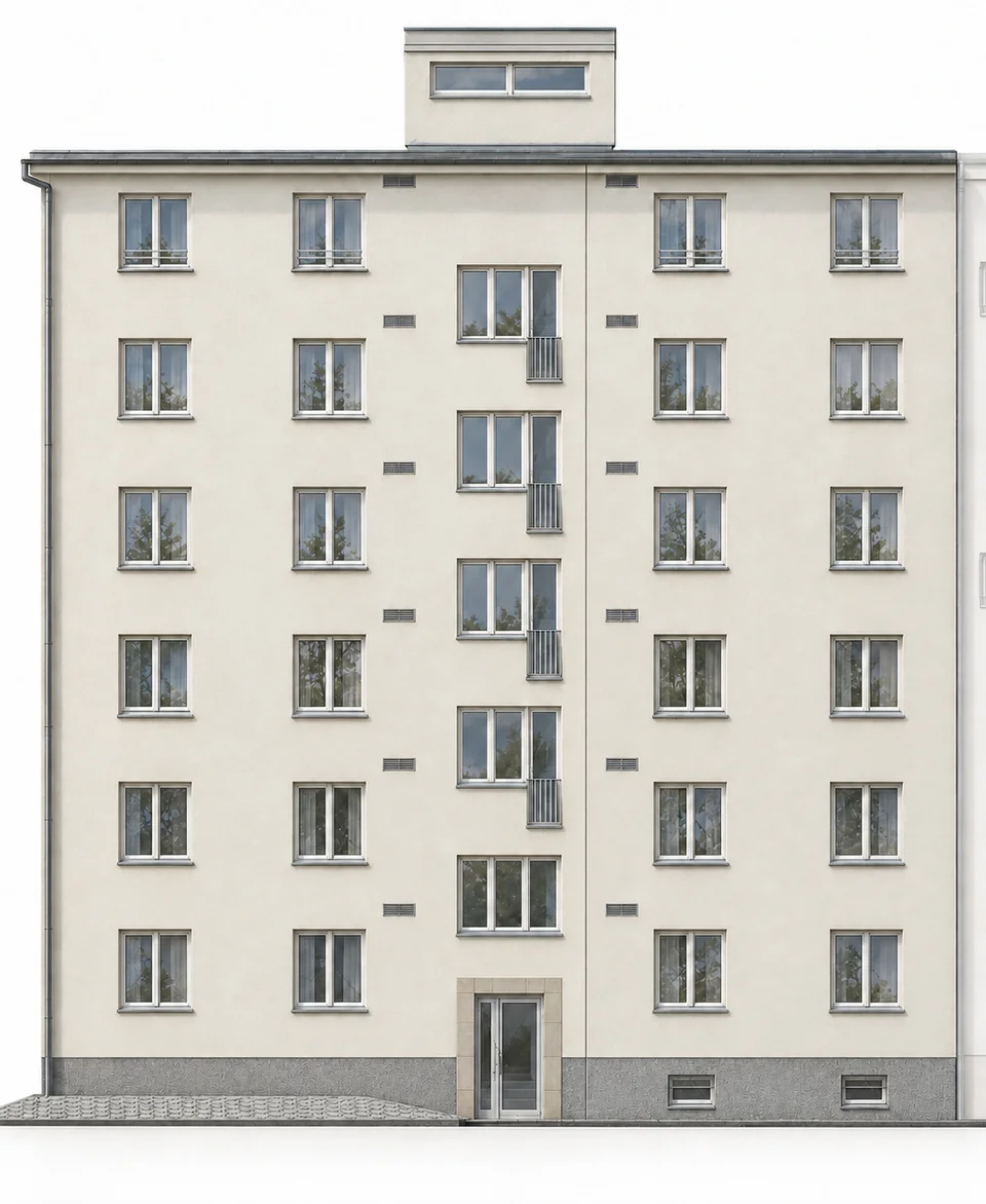 Bytový dům Hloubětín — vizualizace, pohled 3