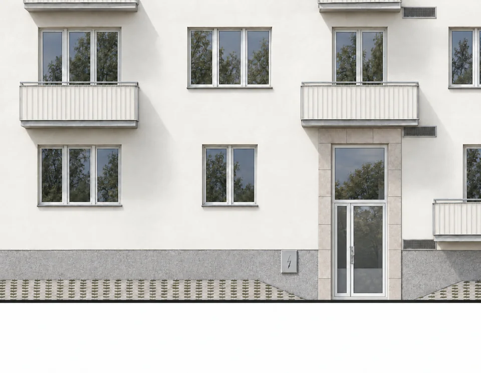 Bytový dům Hloubětín — vizualizace, pohled 4