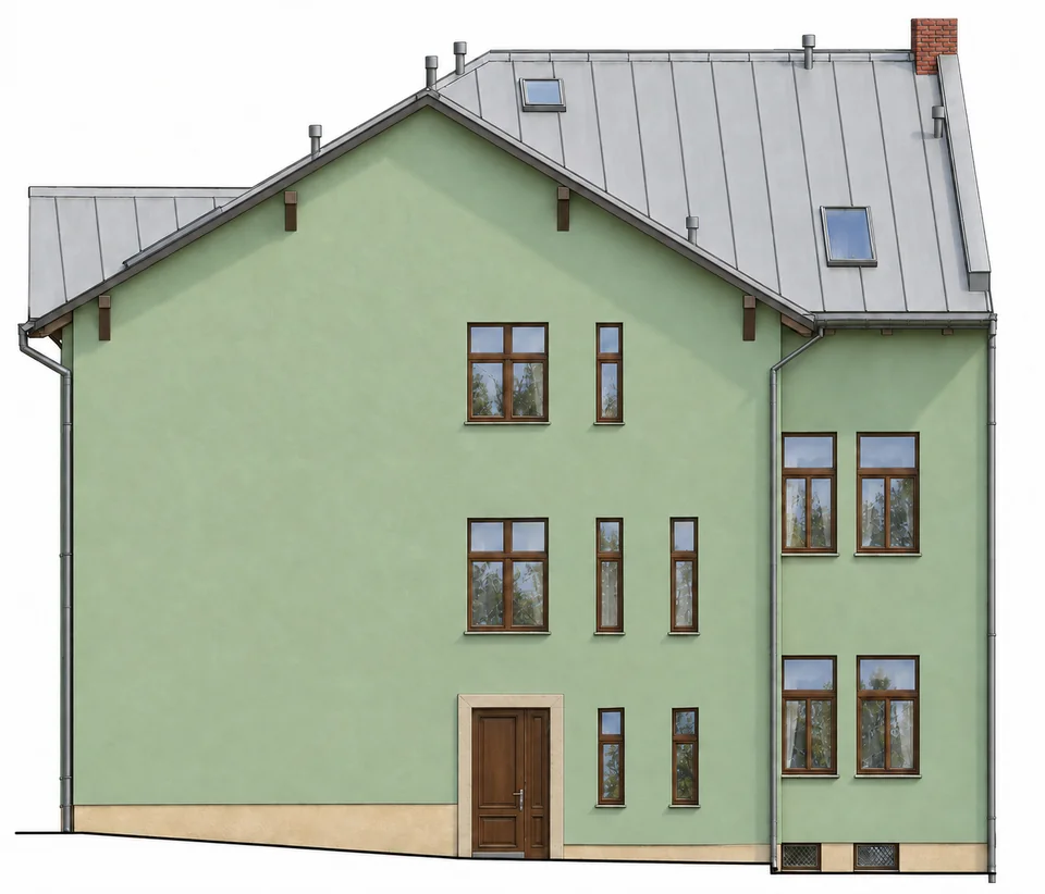 Bytový dům V Domcích — vizualizace, pohled 3