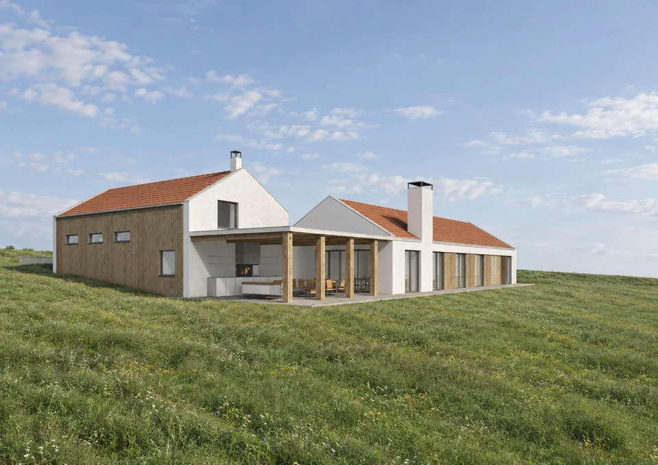 Rodinný dům Chloumek–Boháňka — vizualizace, pohled 1