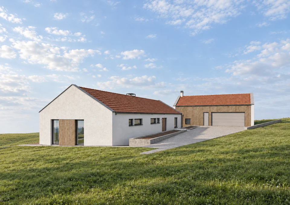 Rodinný dům Chloumek–Boháňka — vizualizace, pohled 3